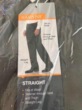 Savane Men’s Chino Pants in Shale- 42” x 32” length-NWT